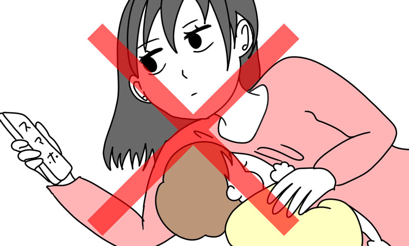 添い寝授乳はやめましょう